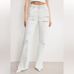 Good American The Khloe Jean White Wash Size 25 0
